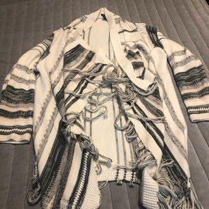 Striped drape sweater